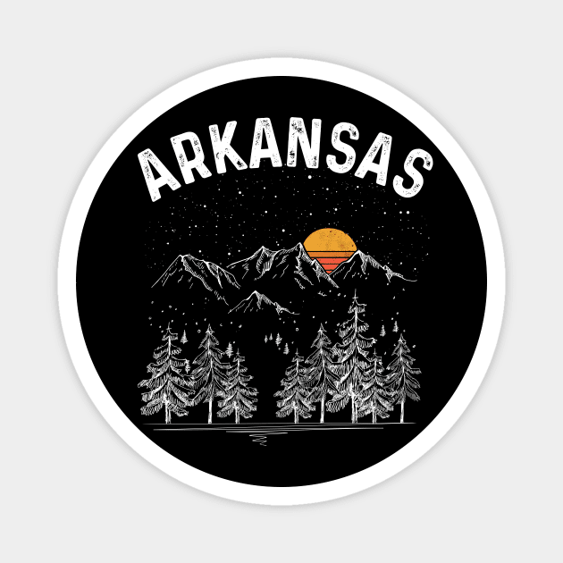 Vintage Retro Arkansas State Magnet by DanYoungOfficial